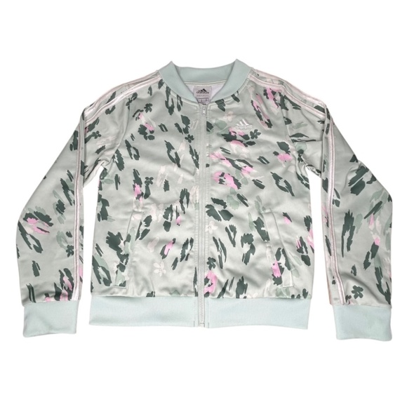 Adidas Printed Tricot Varsity Jacket Unisex 10/12 - Picture 2 of 10